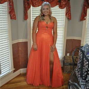 Jovani Prom Dress • Elegant Orange Evening Gown